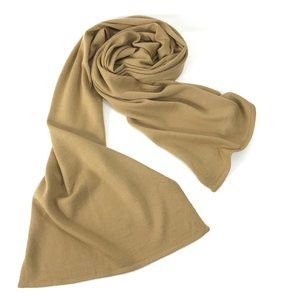 The Chinese University of Hong Kong Scarf 100% Merino Wool Brown Beige Tan